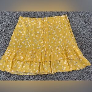 Yellow Patterned Women's Shorts